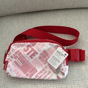 NWT • Lululemon Everywhere Belt Bag in “ Manifesto “ print • red & white
